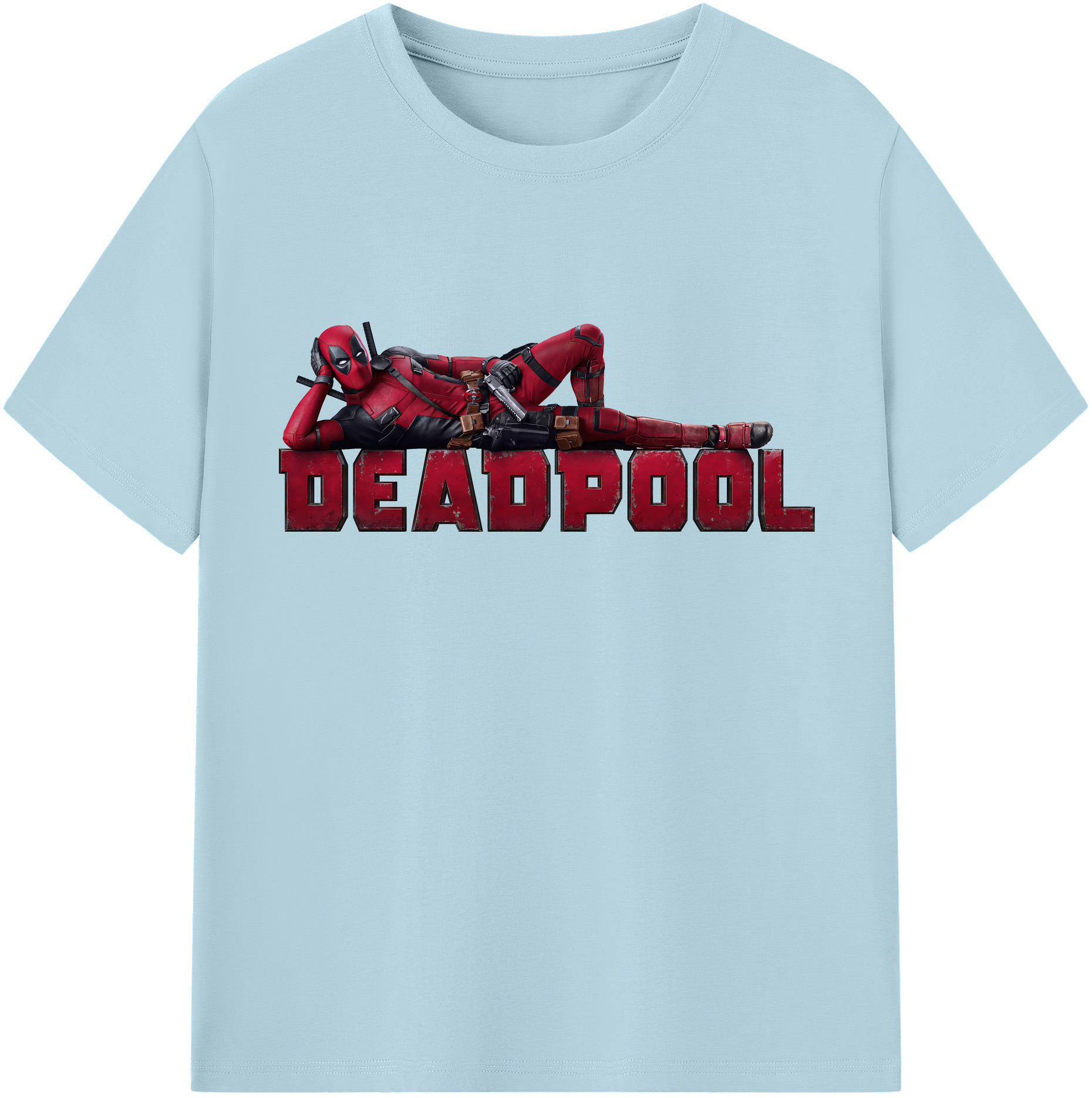 （画像用） Deadpool デッドプール 綿100％半袖Tシャツ（フロントプリント）